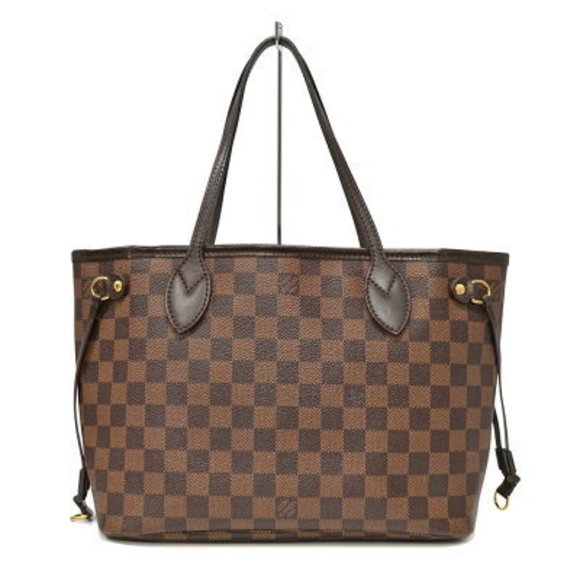 Louis Vuitton Neverfull Tote Bag Damier Leather Brown - Picture 1 of 6
